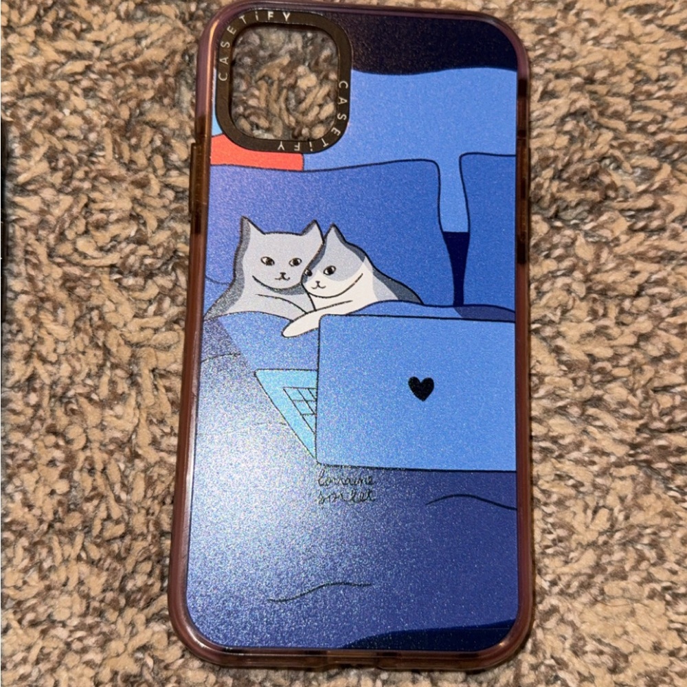 Casetify Cozy Cats Blue Phone Case